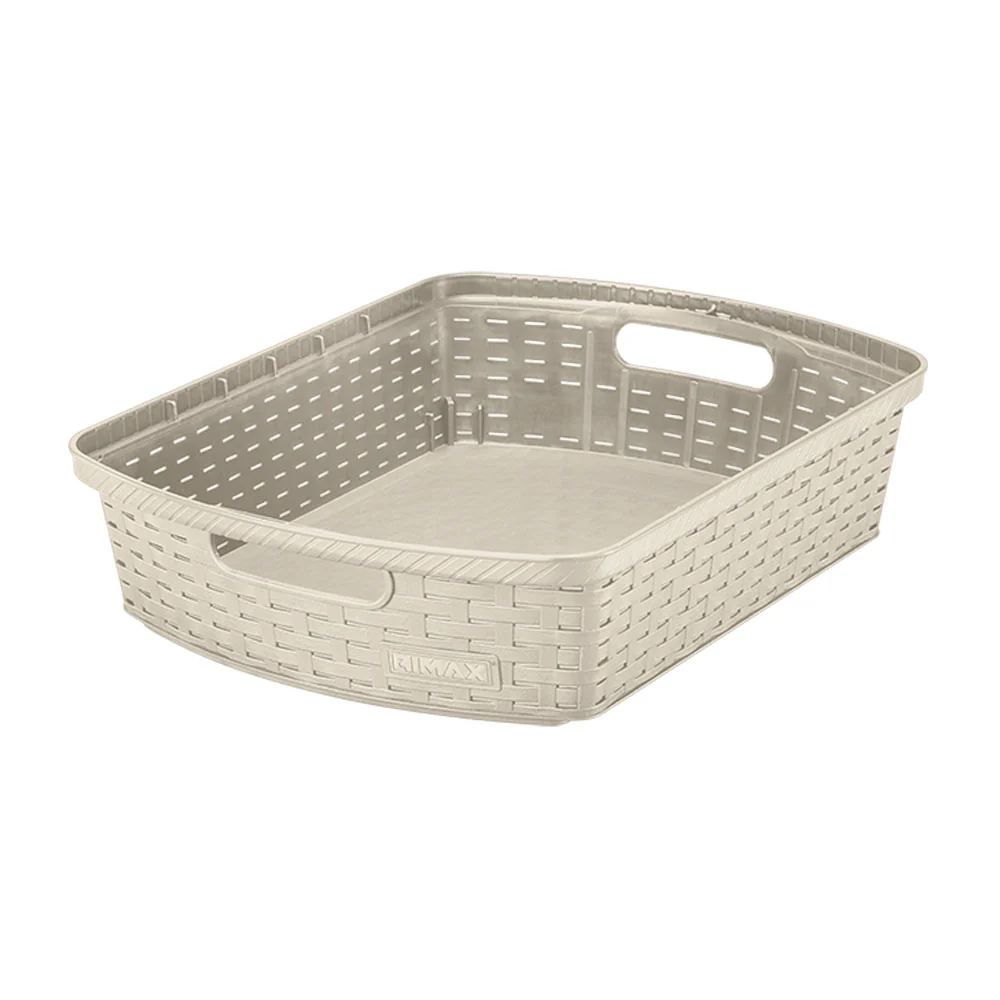 Canasta apariencia shia baja taupe marca Rimax - Image 3