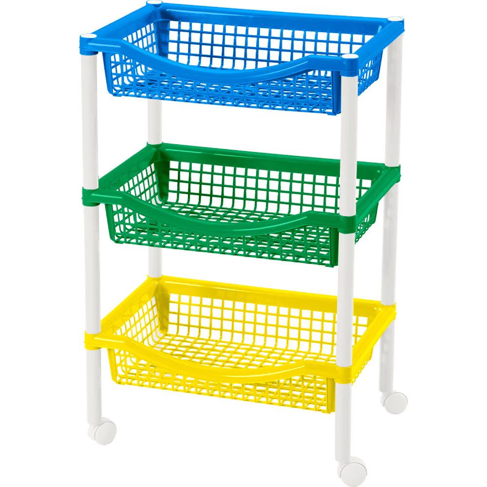 Canasta móvil rectangular de 3 niveles aventura marca Rimax - Image 3