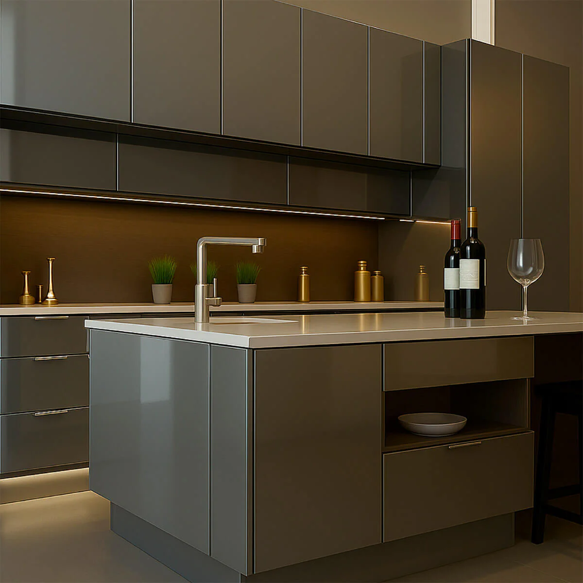 Canto semirigido mirror gloss color titanium - Image 2