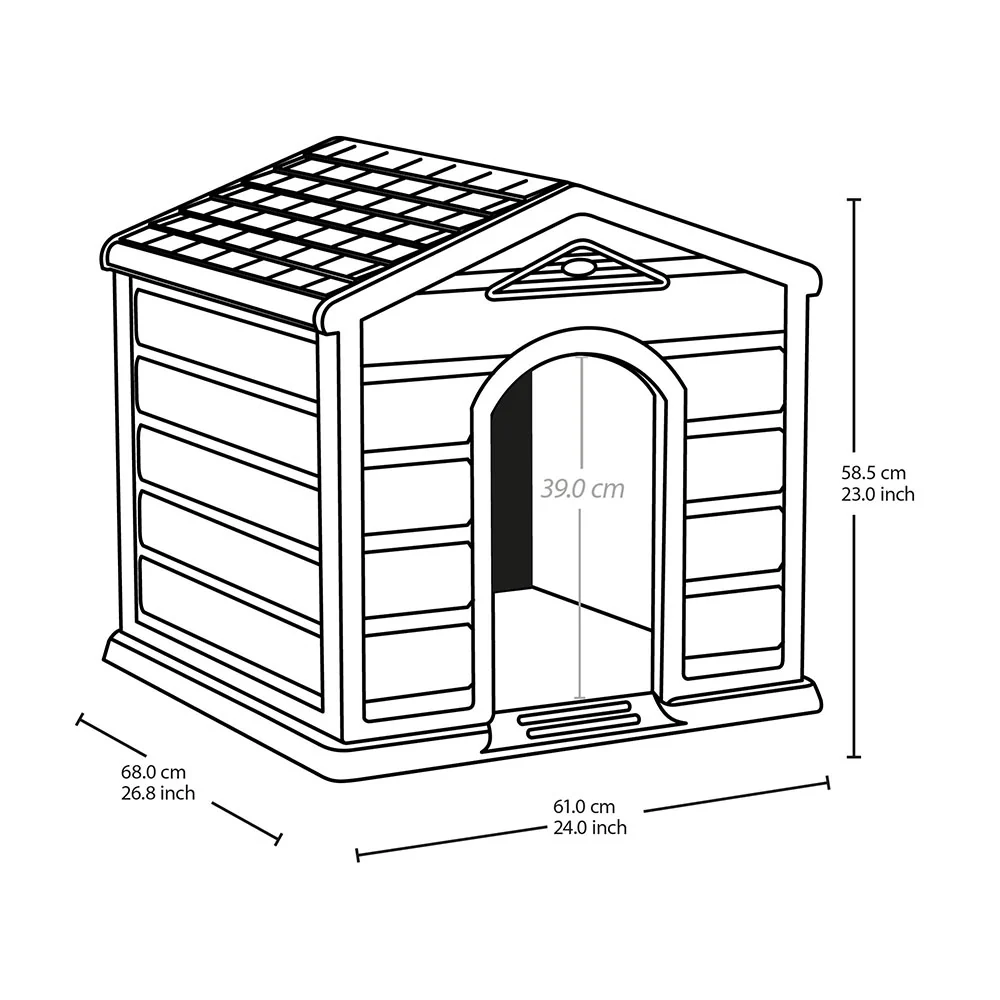 Casa para perro razas pequeñas verde marca Rimax - Image 7