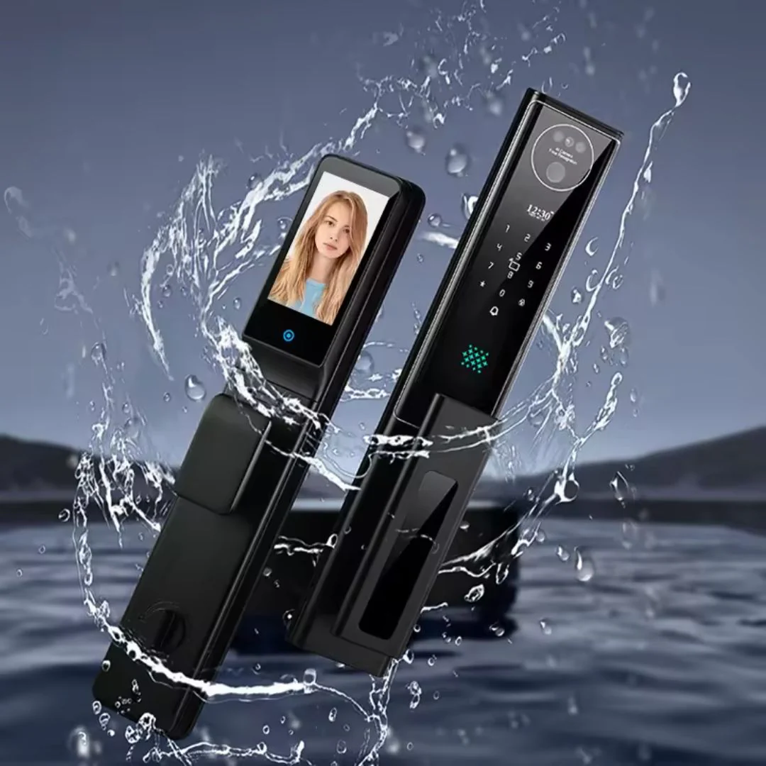Cerradura inteligente motorizada reconocimiento facial y cámara X6 plus para exterior - Image 2