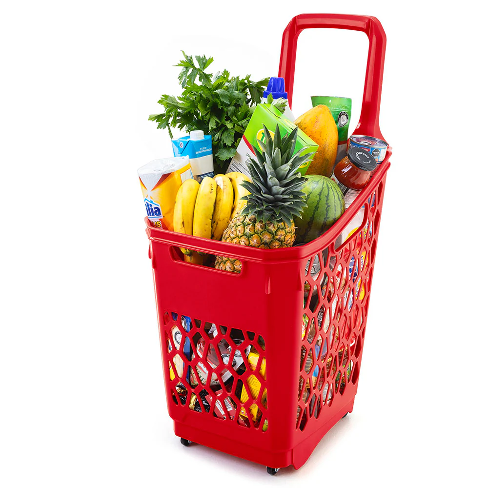 Cesta de mercado 65 l rojo marca Rimax - Image 3