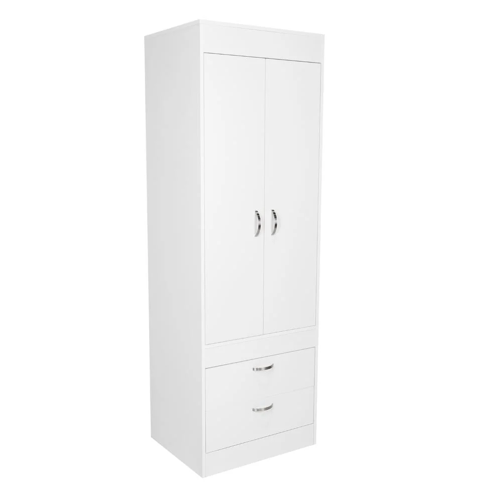 Closet Agata, Blanco, con Dos Cajones y Tubo Cromado Para Colgar Ropa ZF - Image 5