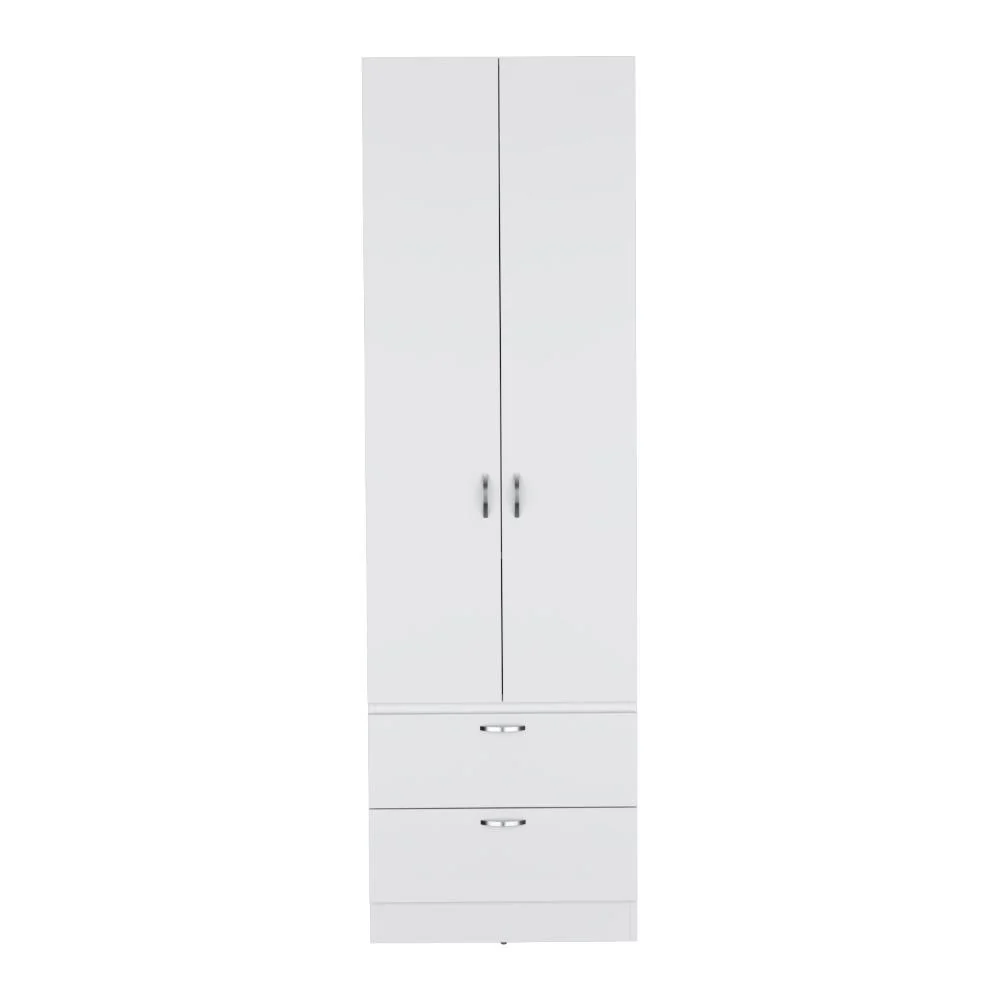 Closet Agata, Blanco, Con Dos Ppuertas y Dos Cajones ZF - Image 4