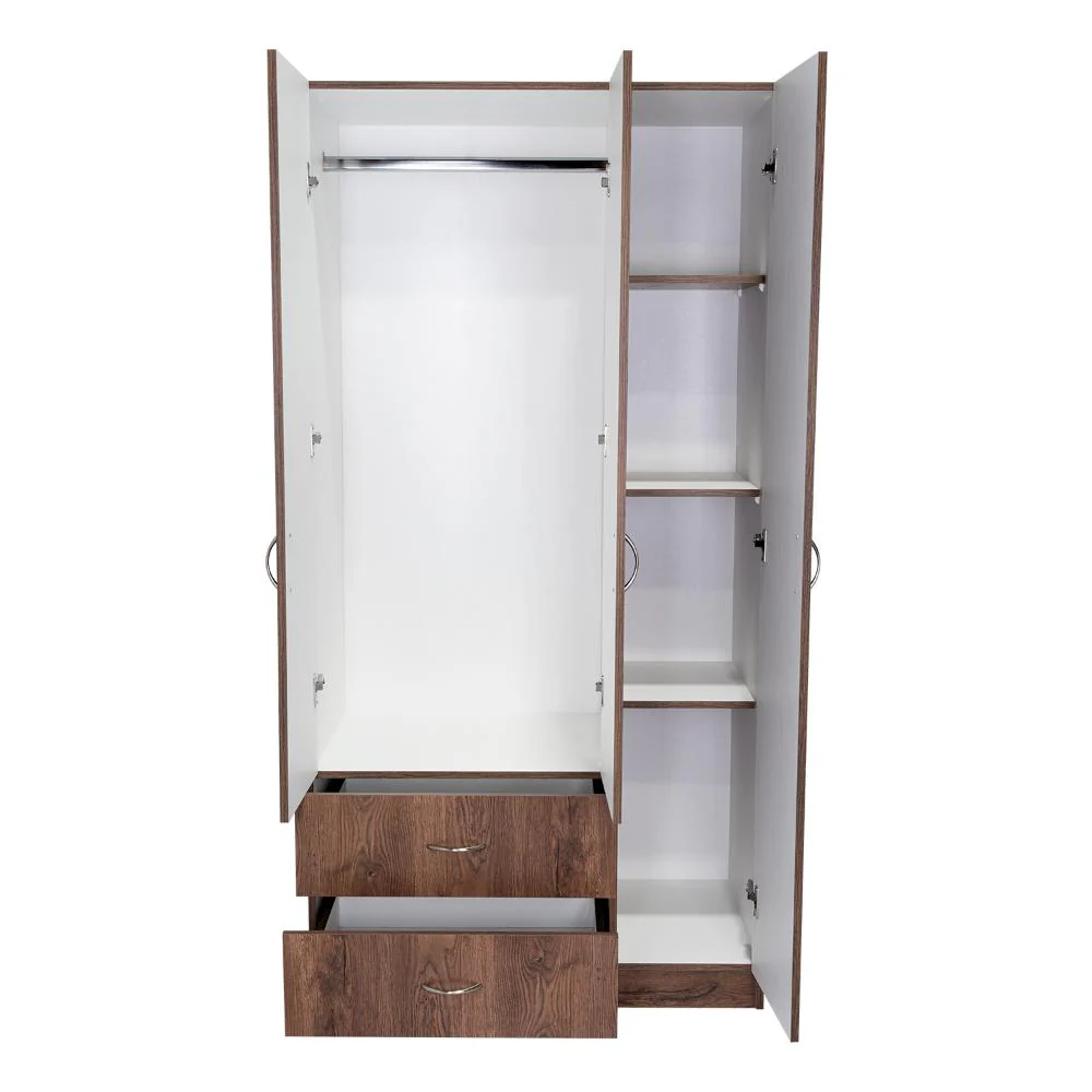 Closet América, Avellana y Blanco, Con Dos Cajones y Variedad De Entrepaños - Image 8