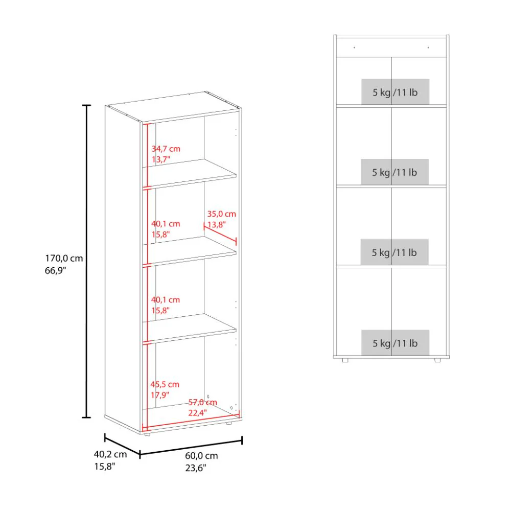 Closet Beico II, Fresno Europeo y Blanco Duqueza, Con Tres Puertas Abatibles y Cuatro Entrepaños ZF - Image 8