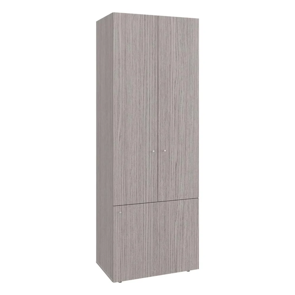 Closet Beico II, Positano y Blanco Duqueza, Con tres puertas abatibles y cuatro entrepaños