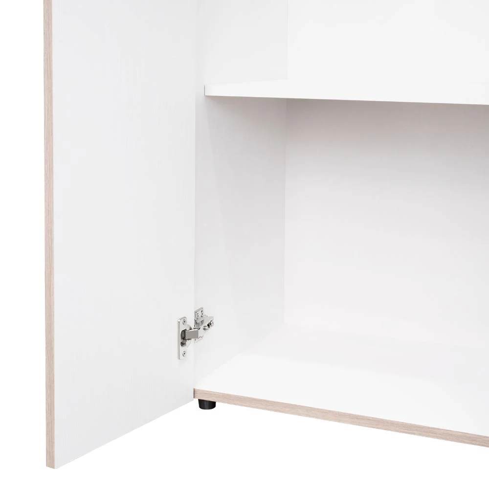 Closet Beico, Positano y Blanco Duqueza, Con Dos Puertas Abatibles y Un Tubo Cromado - Image 12