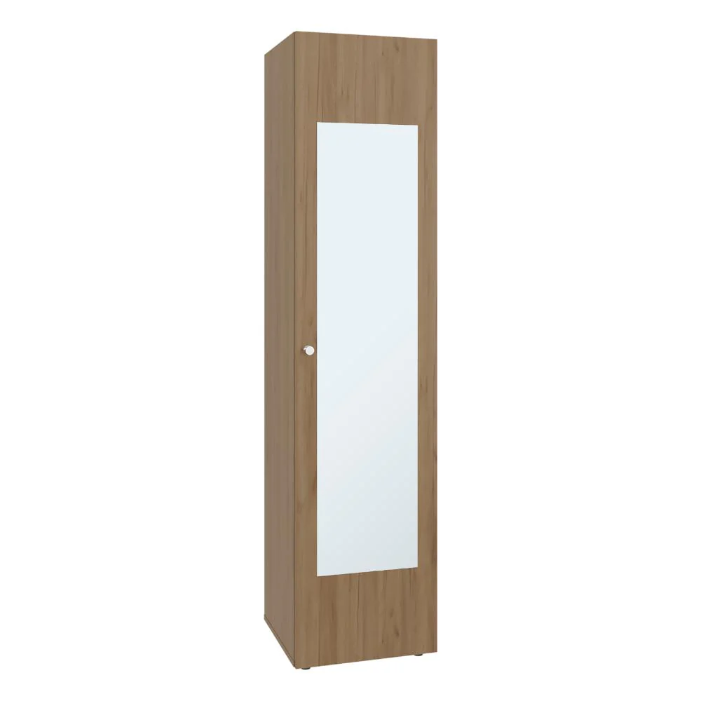 Closet Con Espejo Alma, Kronos Fresno, Diseño moderno con entrepaños y puerta ZF