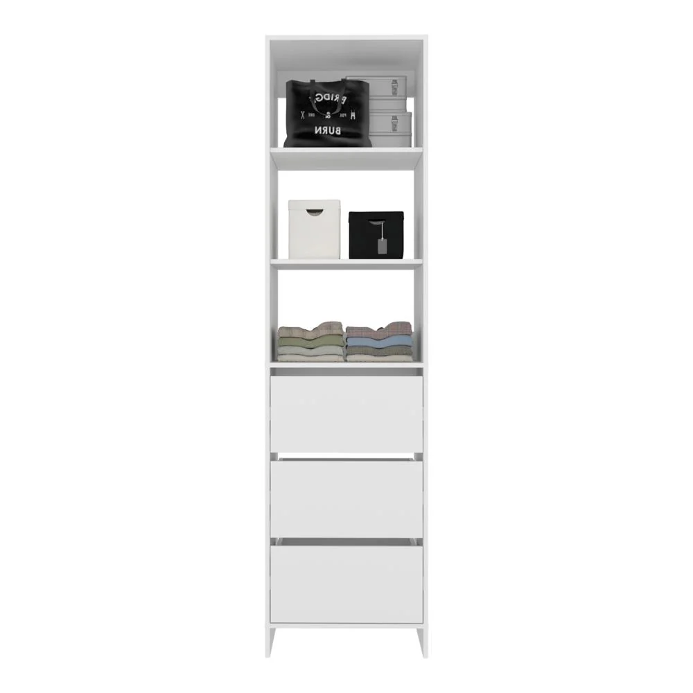 Closet Eco, Kronos Blanco, Con tres entrepaños y tres cajones amplios para organizar ropa ZF - Image 3