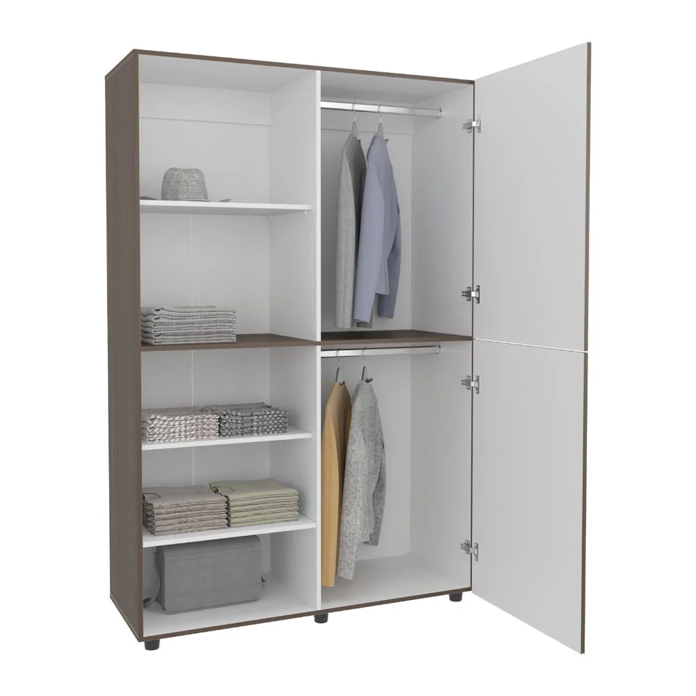 Closet Econo, Milan y Blanco Duqueza, Pequeño Con Amplios Espacios Para Guardar Ropa ZF - Image 6