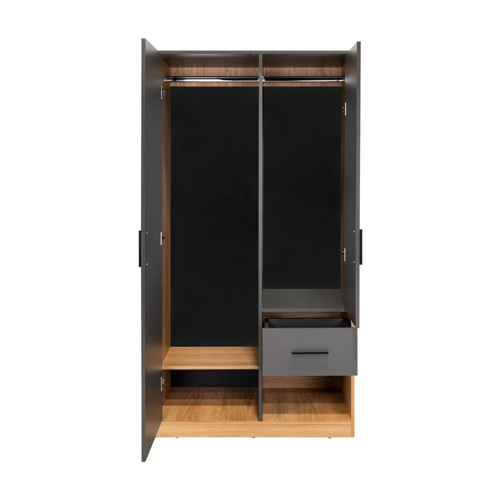 Closet Giroa, Plata Oscuro y Fresno Europeo, Con Dos Puertas Abatibles - Image 10