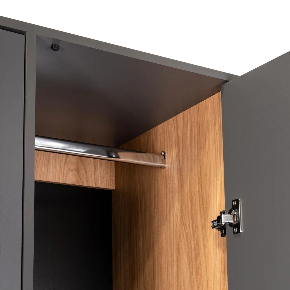 Closet Giroa, Plata Oscuro y Fresno Europeo, Con Dos Puertas Abatibles - Image 11