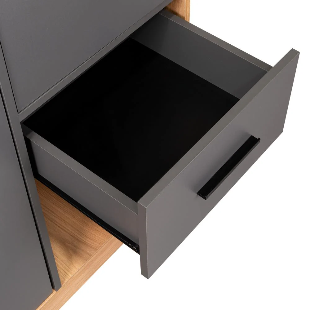 Closet Giroa, Plata Oscuro y Fresno Europeo, Con Dos Puertas Abatibles - Image 12