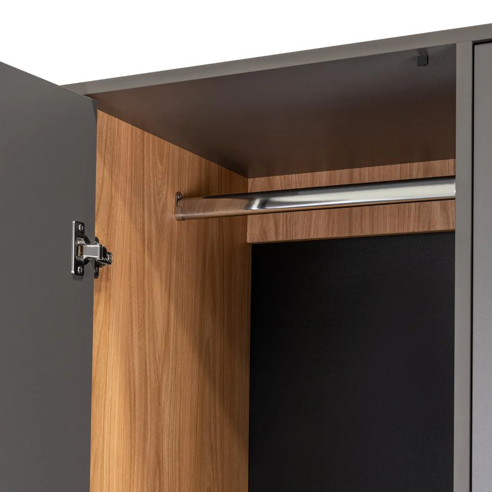 Closet Giroa, Plata Oscuro y Fresno Europeo, Con Dos Puertas Abatibles - Image 16