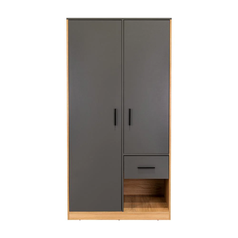 Closet Giroa, Plata Oscuro y Fresno Europeo, Con Dos Puertas Abatibles - Image 9
