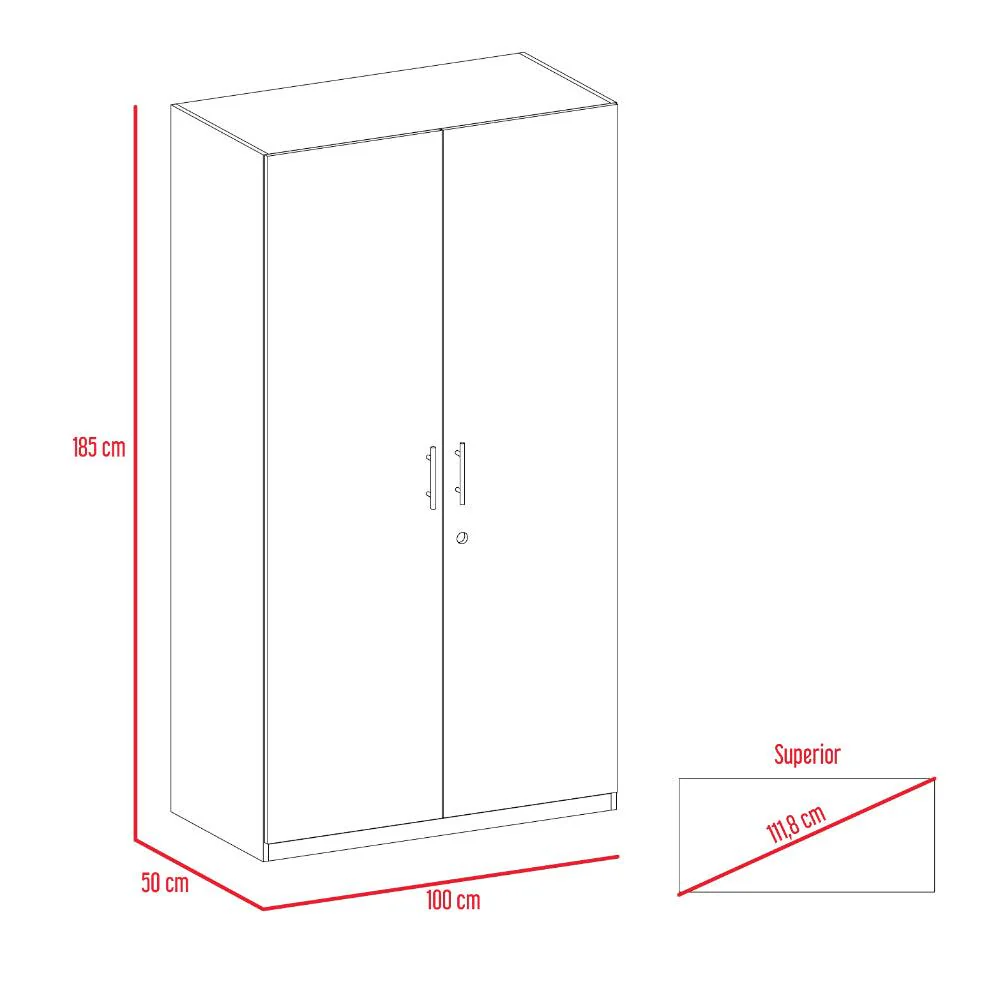 Closet Mintic, Wengue, con amplios espacios para guardar y organizar - Image 14