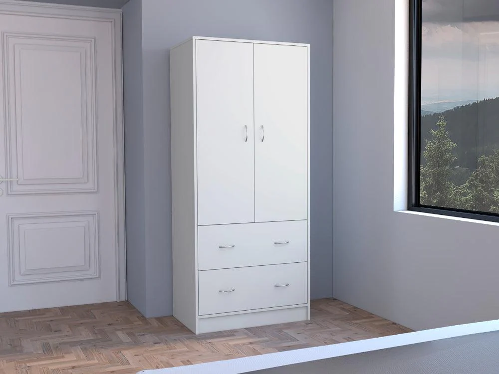 Closet Pilic, Blanco, Dos Cajones Con Gran Capacidad De Almacenamiento ZF - Image 3