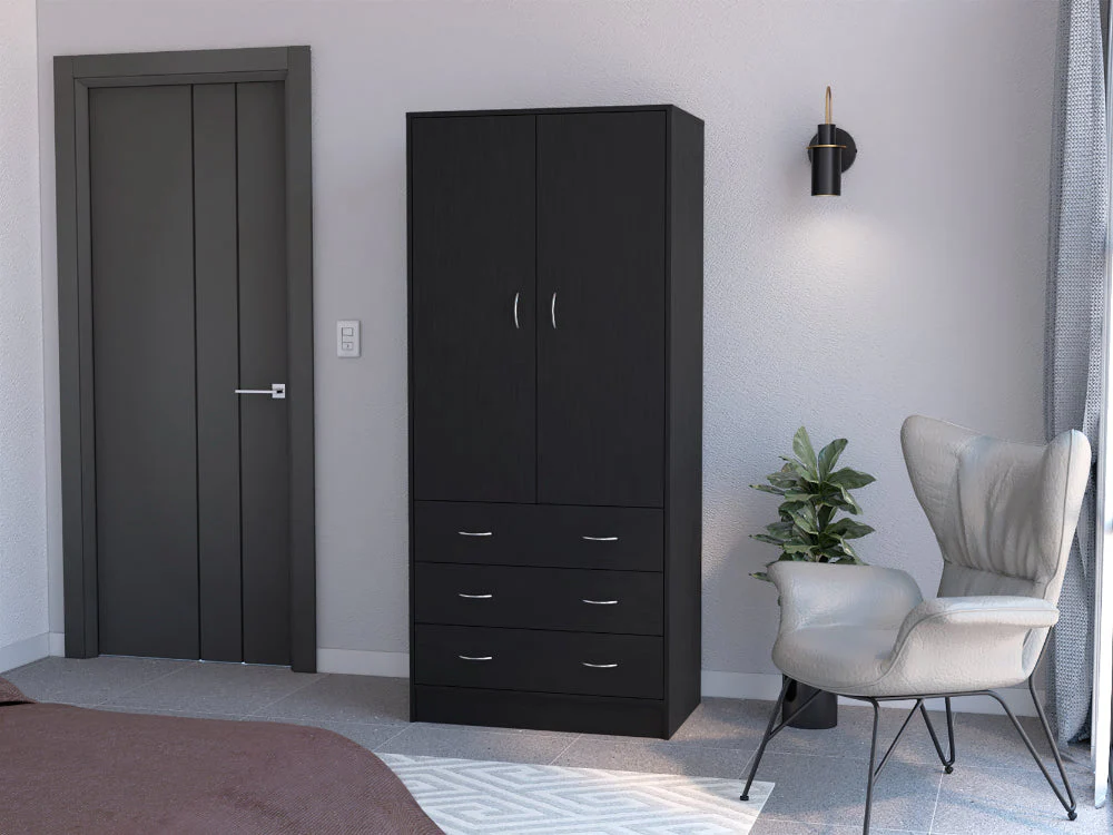 Closet Pilic, Wengue, Tres Cajones Con Gran Capacidad De Almacenamiento ZF - Image 2