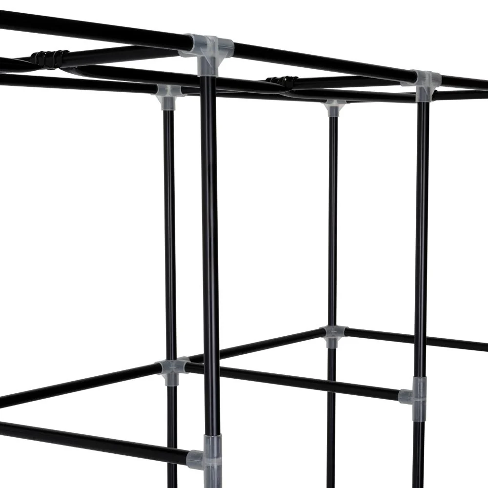 Closet Portátil Garment, Negro, Variedad de Entrepaños en Tela - Image 11
