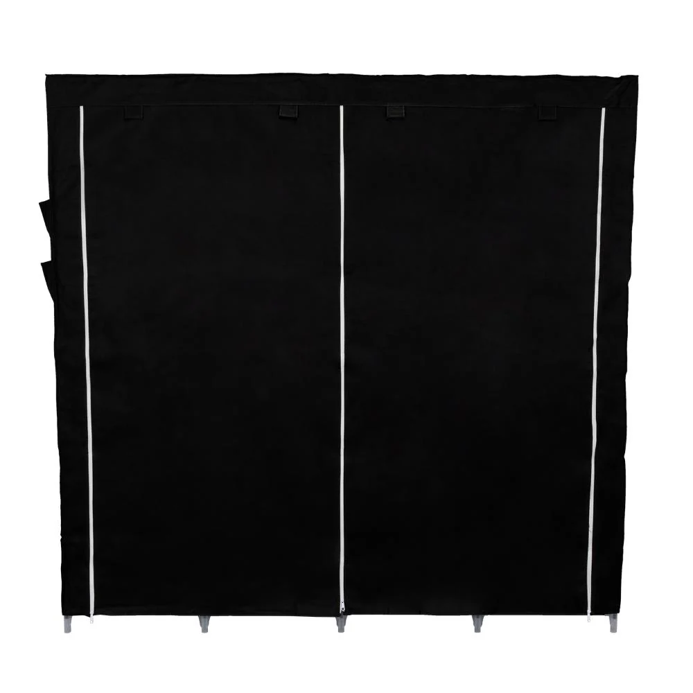 Closet Portátil Garment, Negro, Variedad de Entrepaños en Tela - Image 5