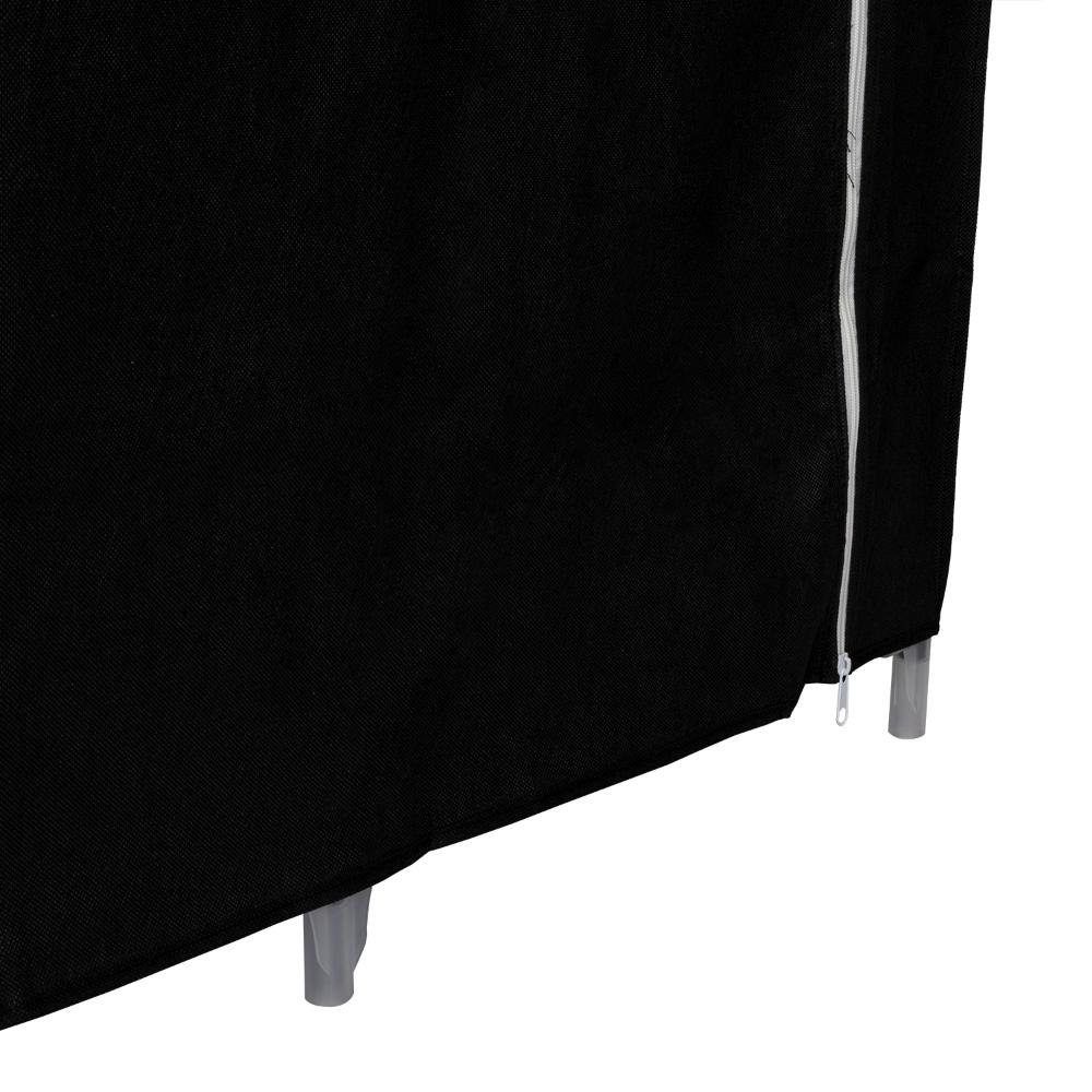 Closet Portátil Garment, Negro, Variedad de Entrepaños en Tela - Image 7