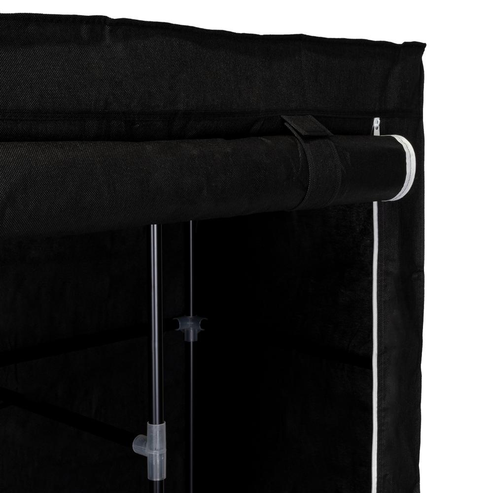Closet Portátil Garment, Negro, Variedad de Entrepaños en Tela - Image 8