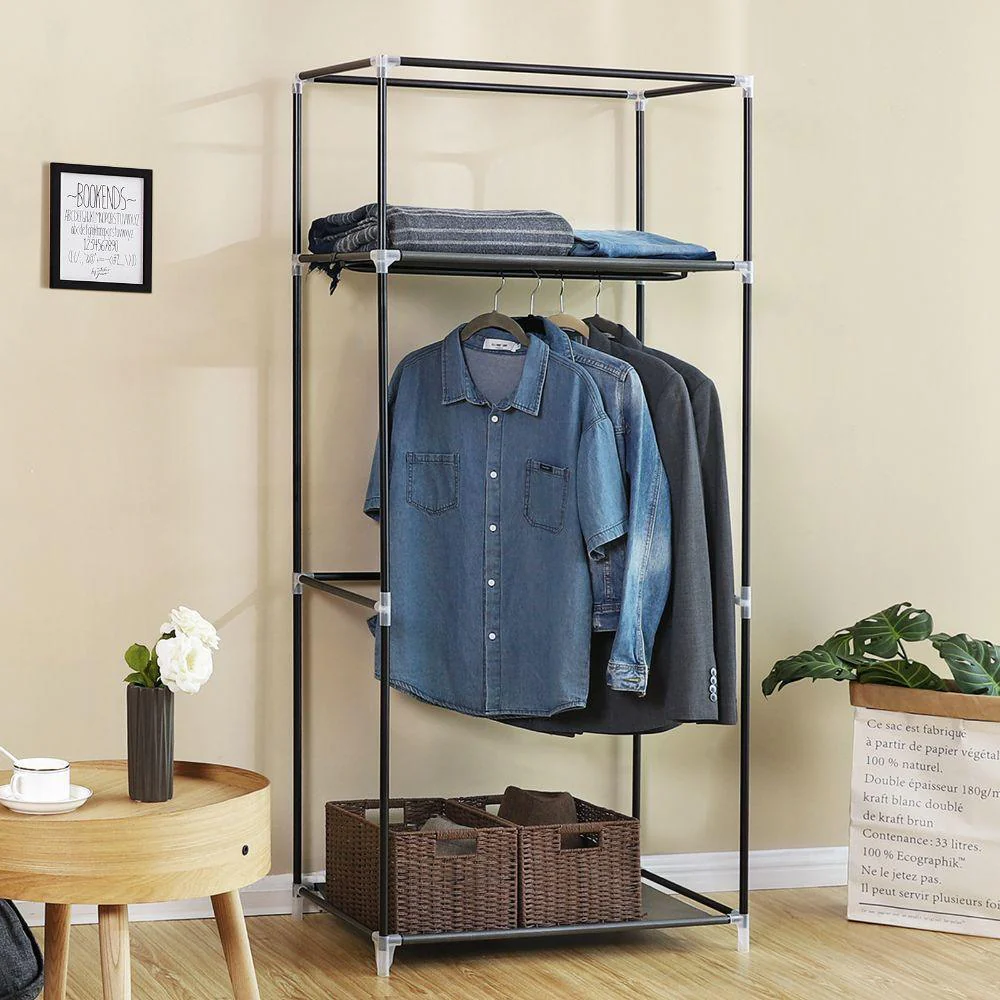 Closet Portátil Jeasken, Gris, Variedad de Entrepaños en Tela - Image 12
