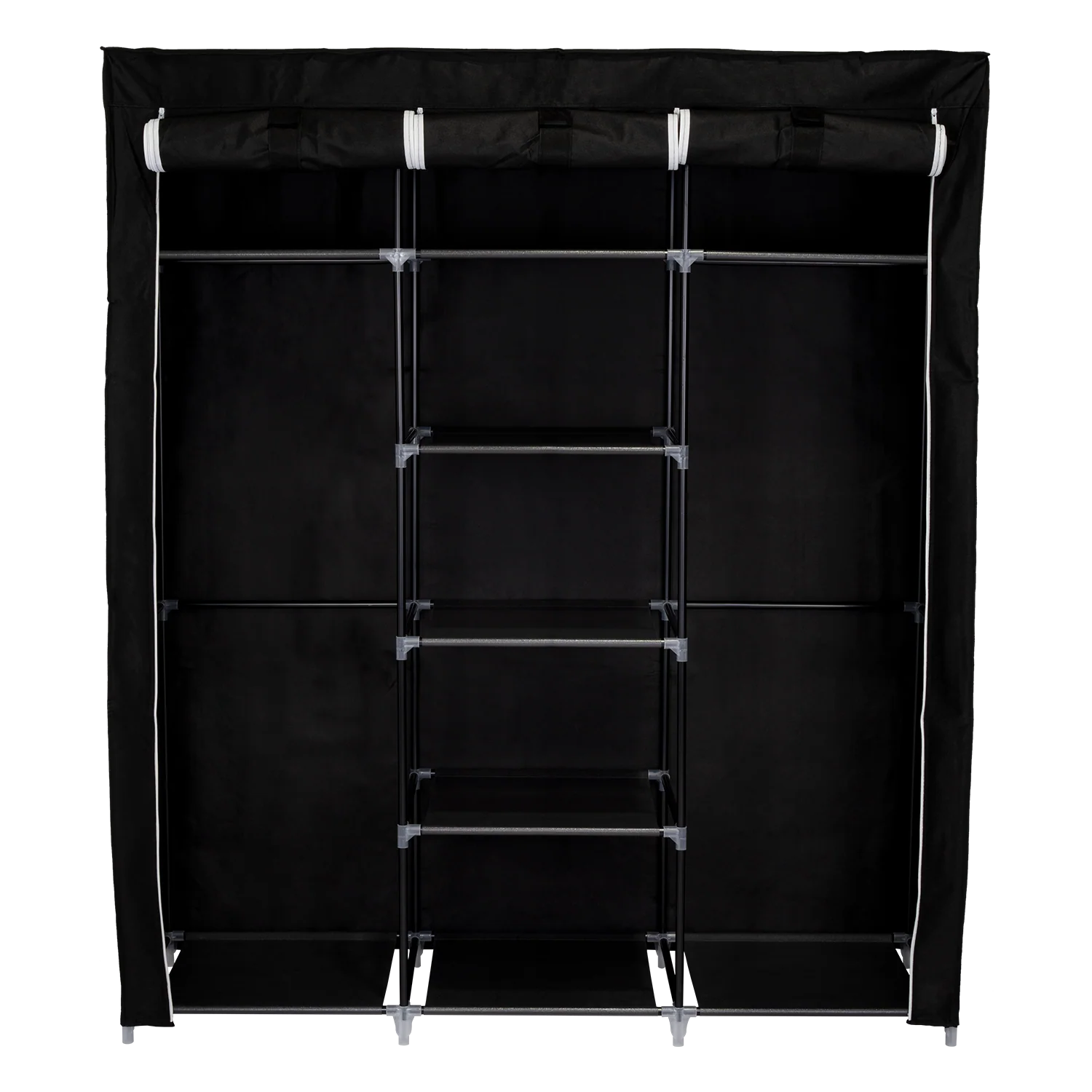 Closet Portátil Jesan, Negro, Variedad de Entrepaños en Tela - Image 4