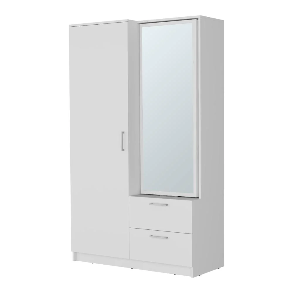 Closet Sevil, Blanco, Con Espejo y Zapatero Incluido ZF