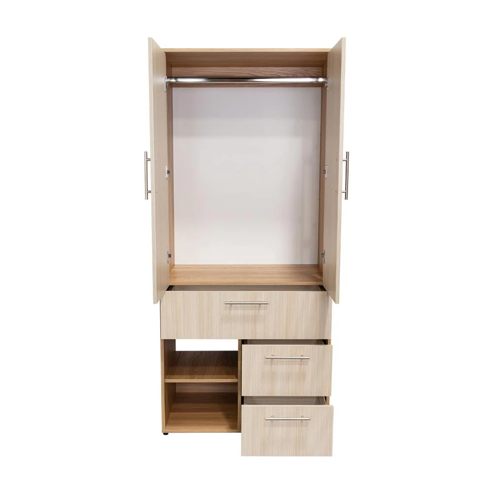 Closet sevilla, Fresno Europeo, con Dos Puertas Abatibles y Tres Cajones - Image 10