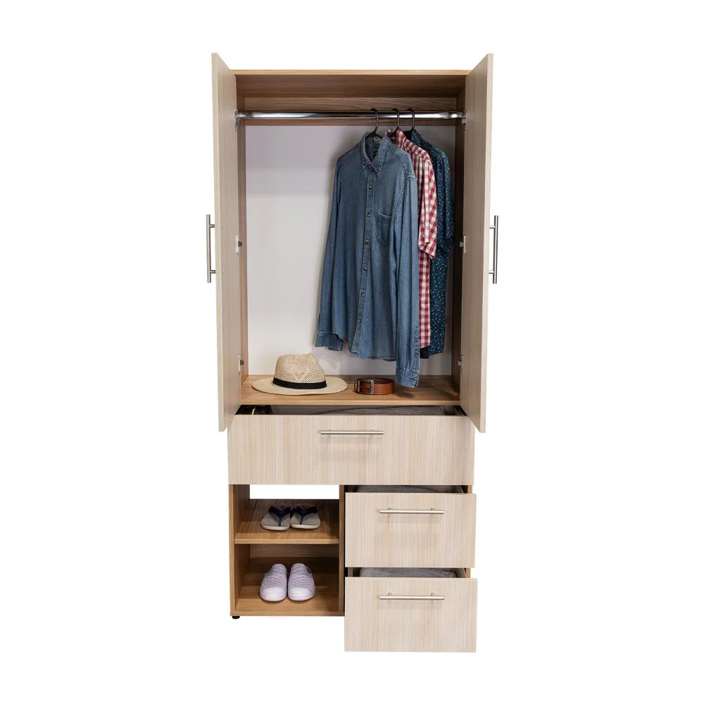 Closet sevilla, Fresno Europeo, con Dos Puertas Abatibles y Tres Cajones - Image 4