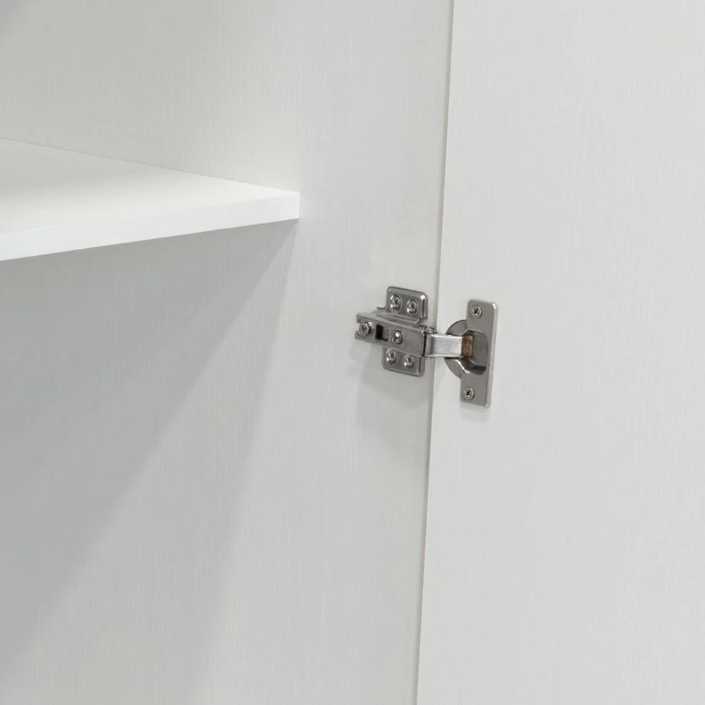Closet Tera, Café Claro y Blanco Vainilla, Dos Puertas Abatibles y Dos Tubos Cromados - Image 11