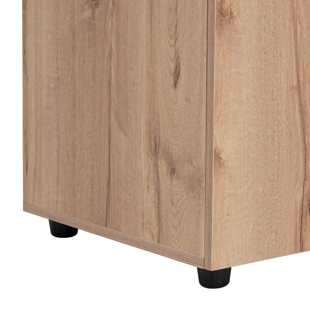 Closet Tera, Café Claro y Blanco Vainilla, Dos Puertas Abatibles y Dos Tubos Cromados - Image 15