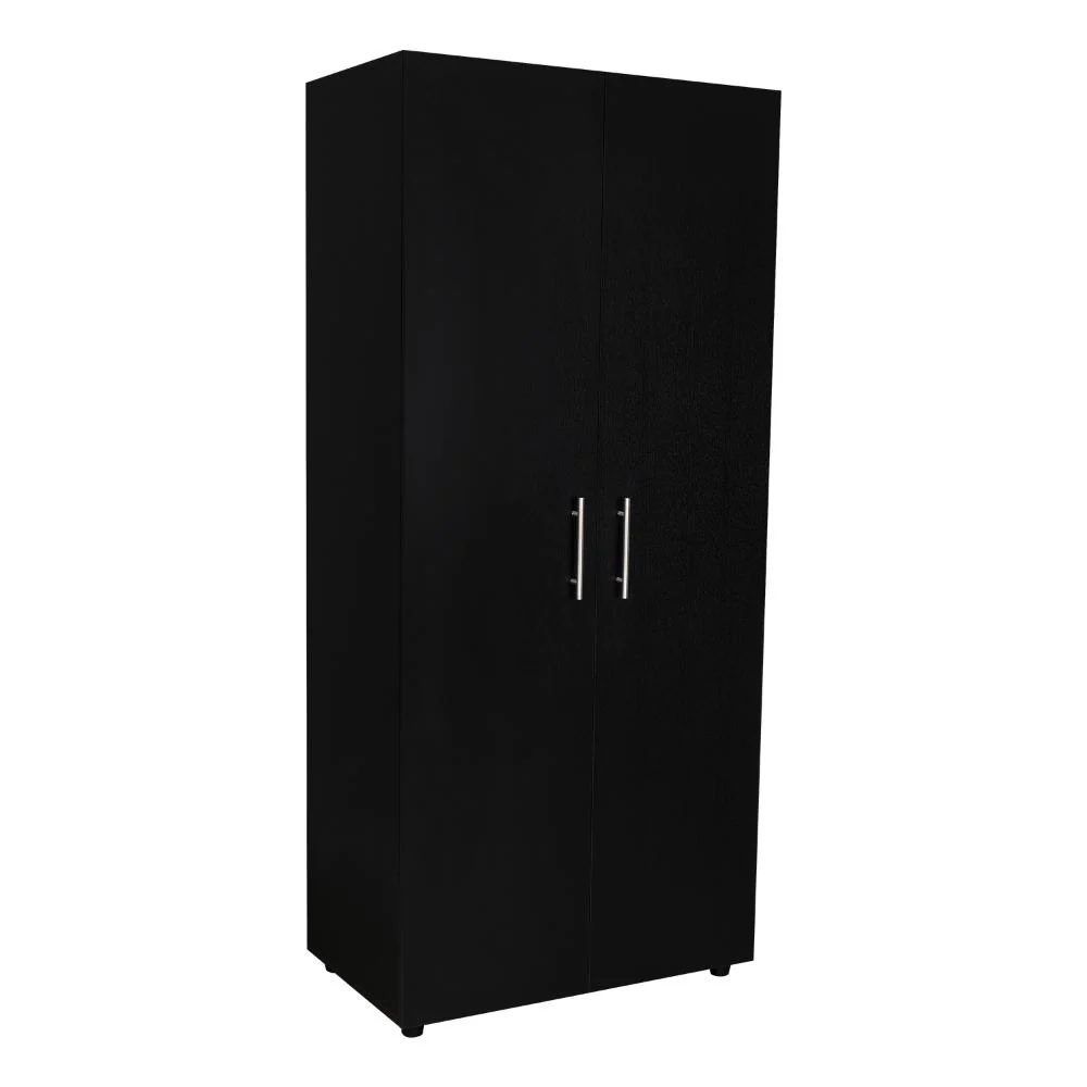 Closet Tera, Wengue y Negro,  Dos Puertas Abatibles y Dos Tubos Cromados - Image 2