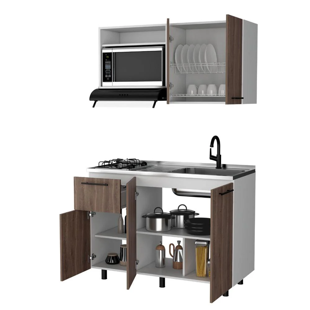 Cocina Integral Piret, Blanco Duqueza y Milan, Incluye Mesón Derecho Socoda - Image 2