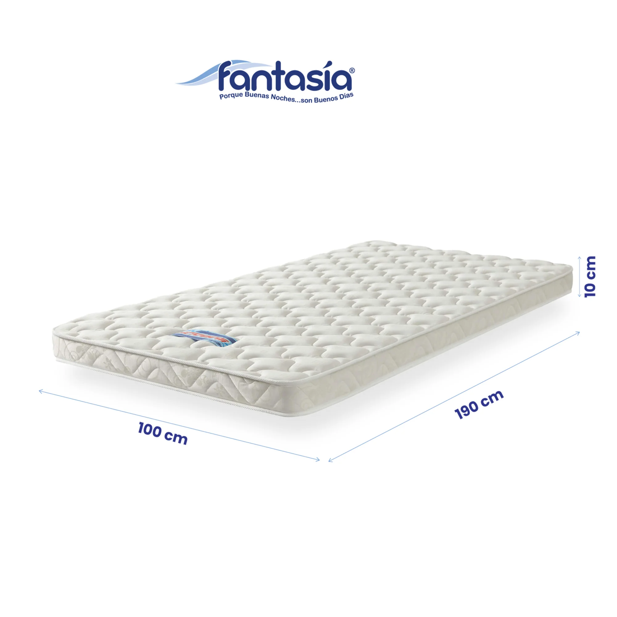 colchóneta juventi si resorte de 100x190x10 cm marca Fantasía marca Fantasía - Image 3