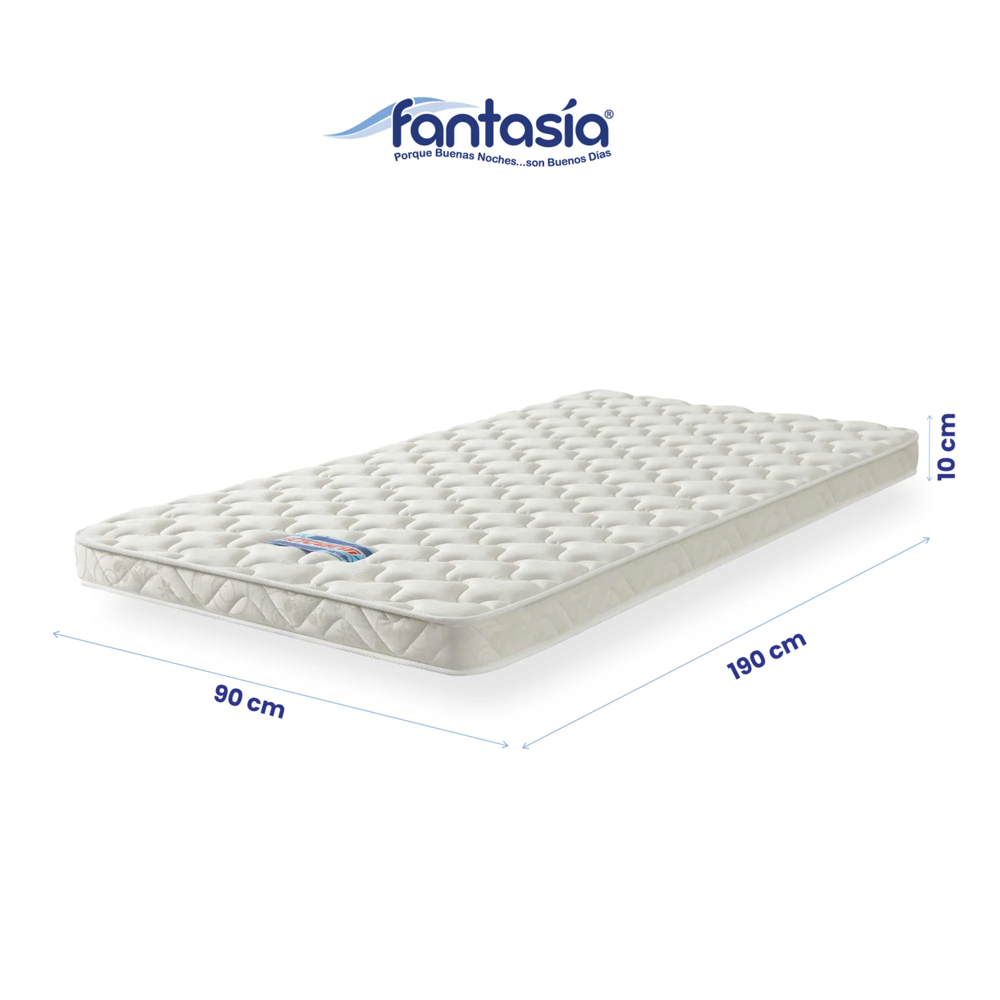 colchóneta juventi sin resorte de 90x190x10 cm marca Fantasía