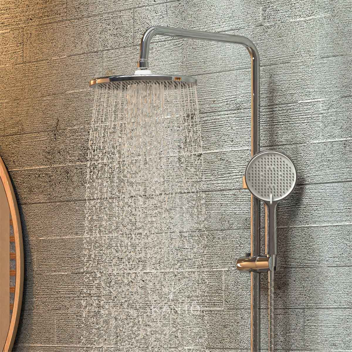 Columna de ducha Essential color cromo marca Kanto - Image 2
