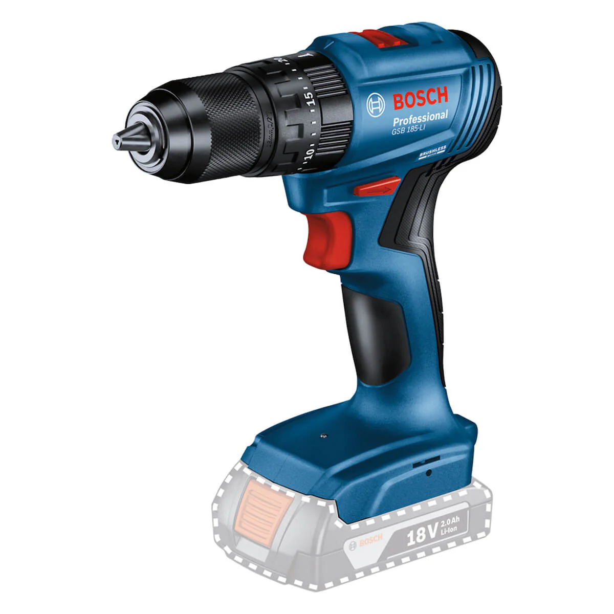Combo Bosch Taladro GSB 185 LI con Pulidora GWS 180 LI 18V y dos baterías - Image 2