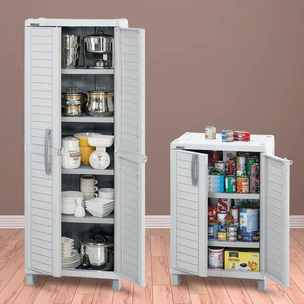 Combo cocina barú armario grande + armario mediano gris marca Rimax