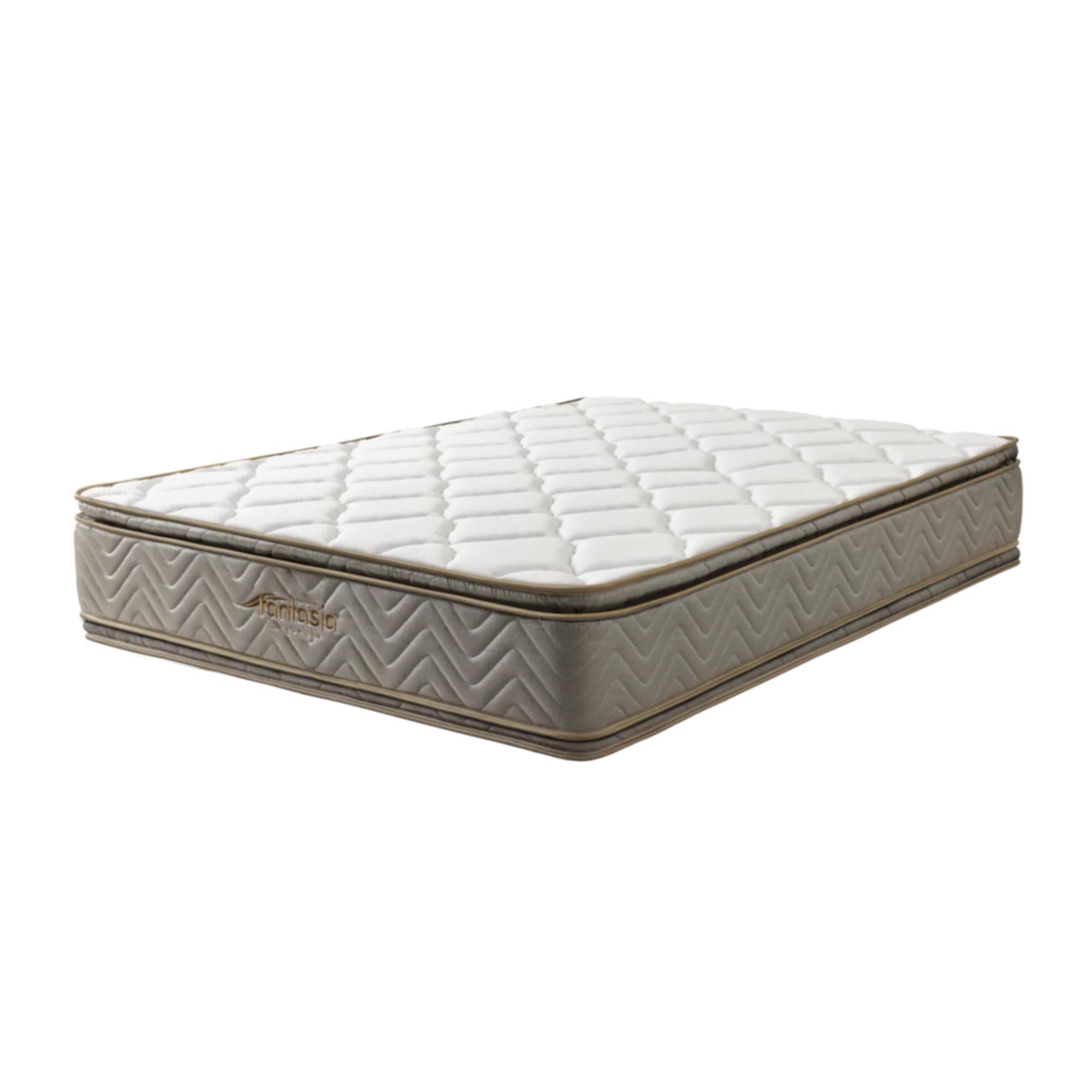 Combo colchón fantasia galaxy 140x190cm + base cama lino café + almohada + protector damasco  marca Fantasía - Image 7