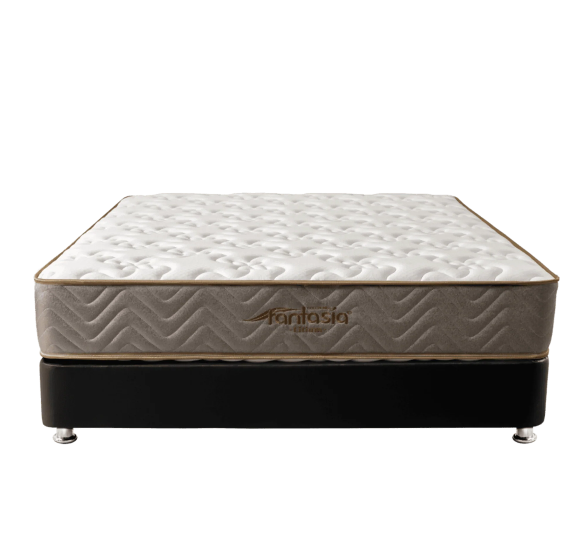 Combo colchón litium 120x190cm + base cama tipo cuero negro + almohada economica+protector damasco marca Fantasía - Image 4