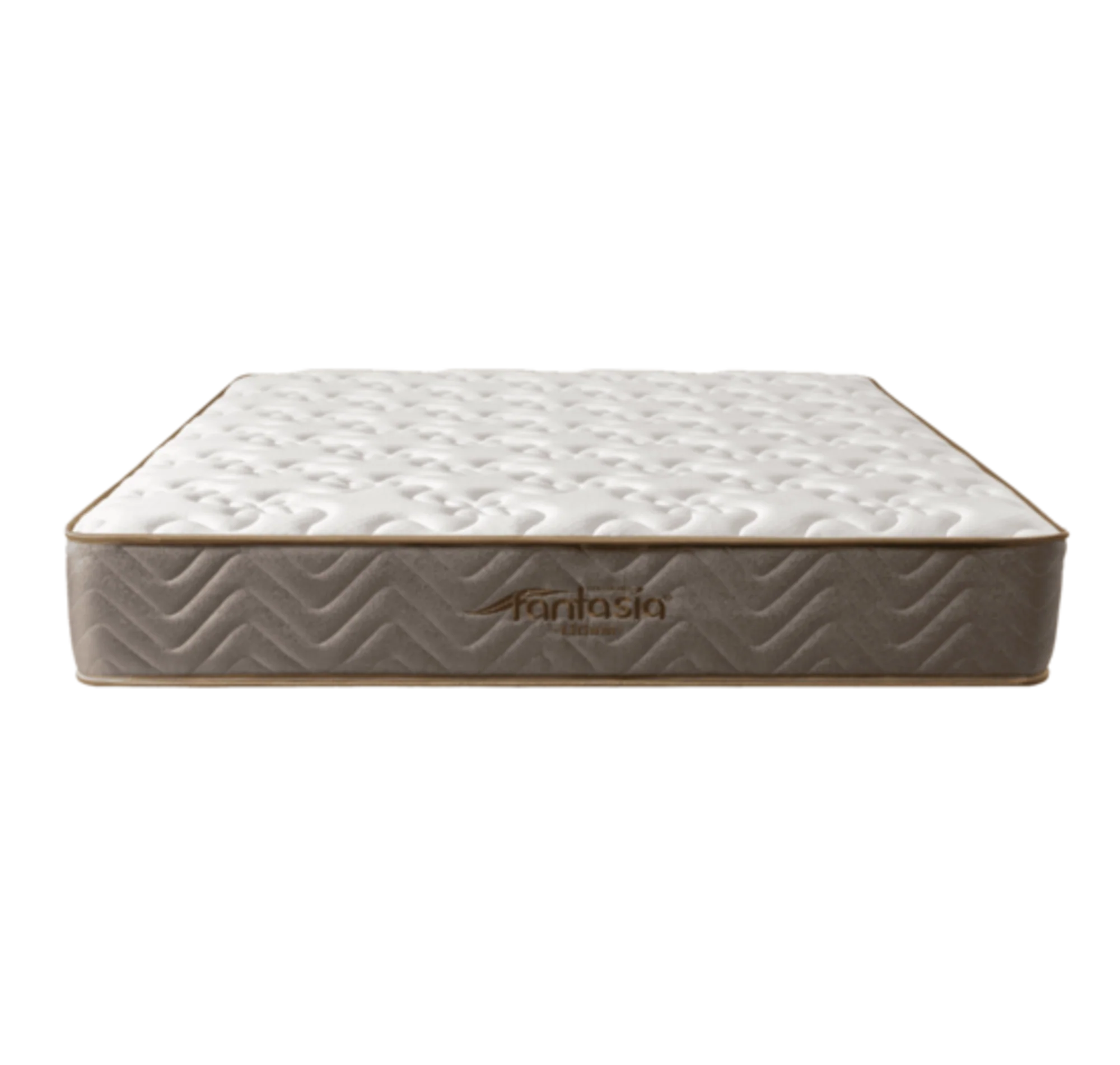 Combo colchón litium 140x190 cm + base cama lino cafe + almohada economica + protector damasco marca Fantasía - Image 2