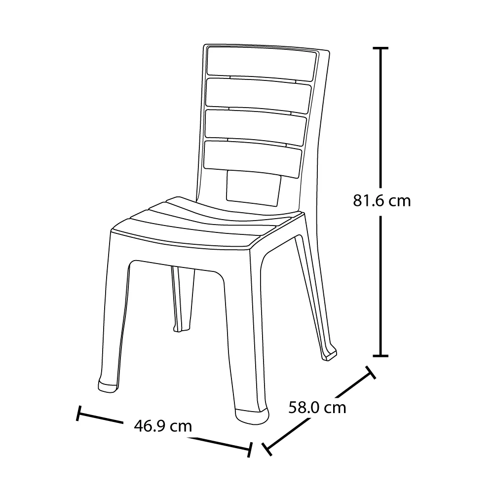 Combo comedor barú 1 mesa + 4 sillas sin brazos wengue marca Rimax - Image 4