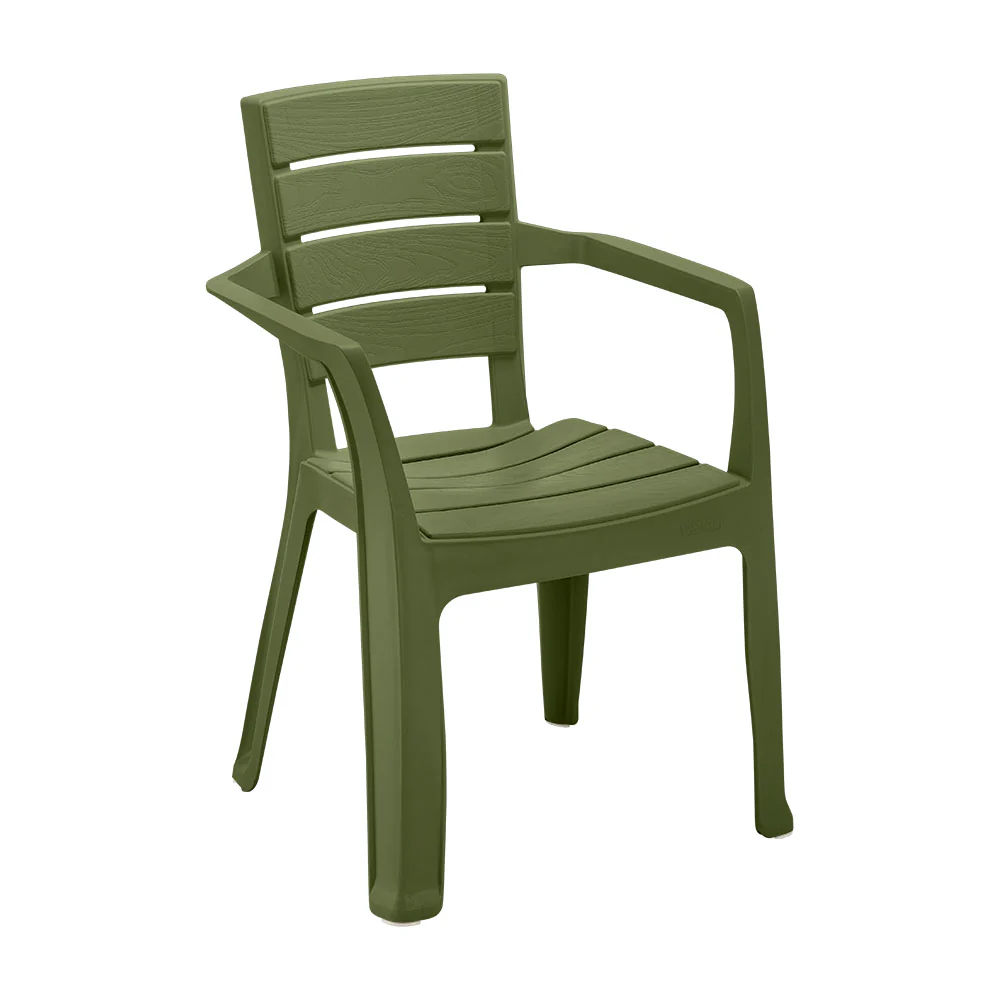 Combo comedor barú trendy 1 mesa + 4 sillas con brazos verde selva marca Rimax - Image 4