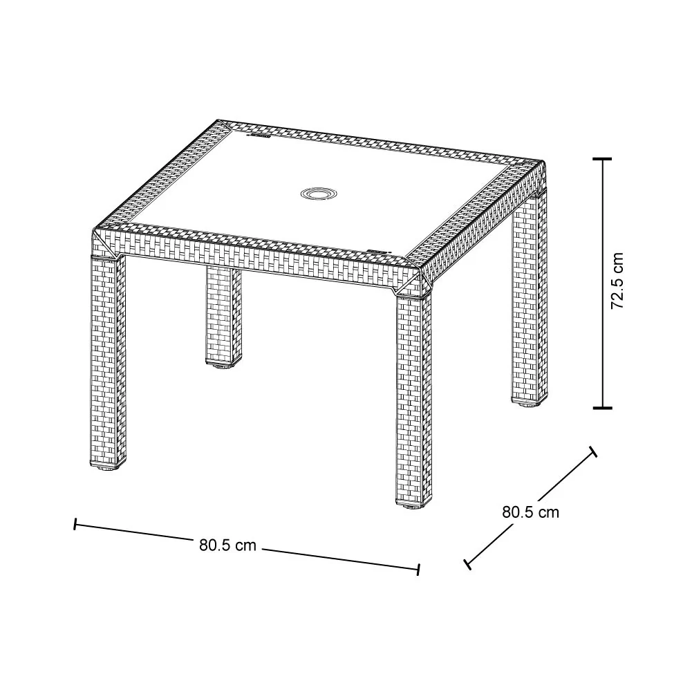 Combo comedor eterna 1 mesa + 4 sillas con brazos negro marca Rimax - Image 5