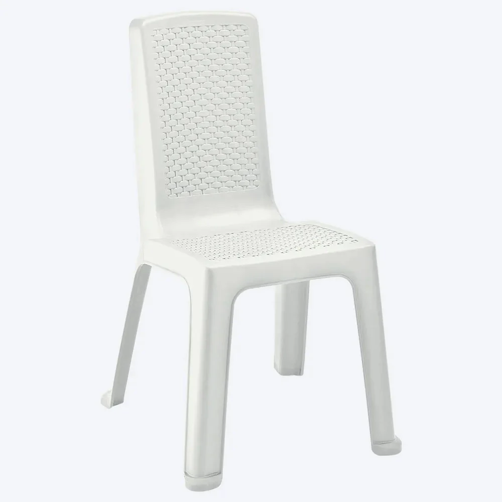 Combo comedor eterna 1 mesa + 4 sillas sin brazos blanco arena marca Rimax - Image 2