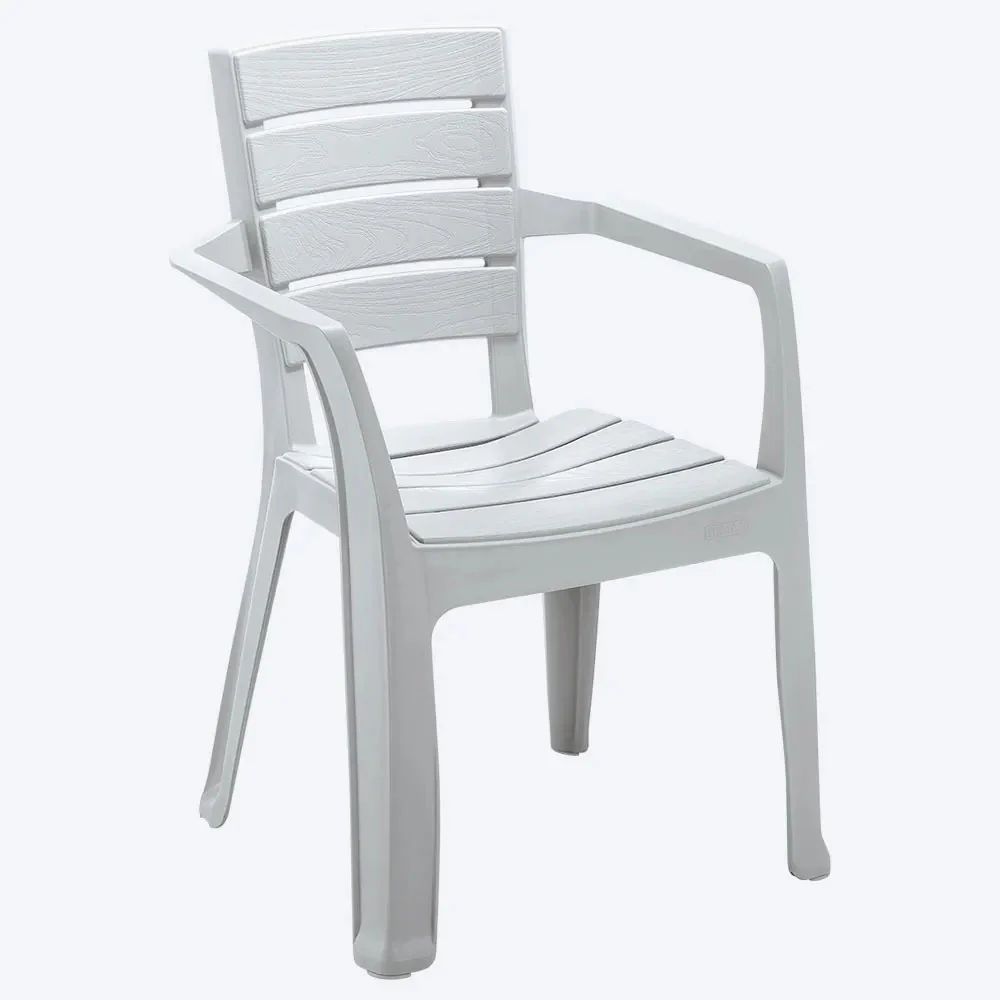 Combo comedor familiar barú 1 mesa + 6 sillas con brazos gris hielo marca Rimax - Image 2
