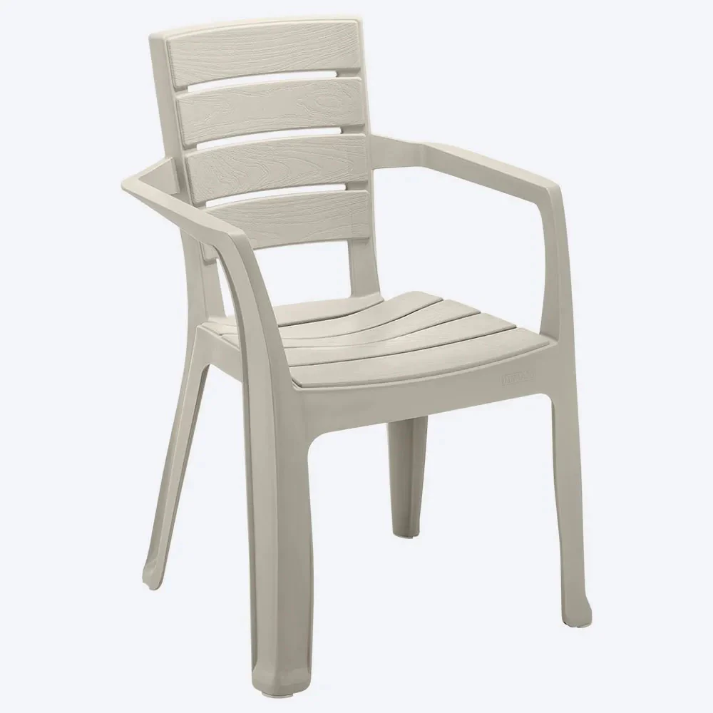 Combo comedor familiar barú 1 mesa + 6 sillas con brazos taupe marca Rimax - Image 2